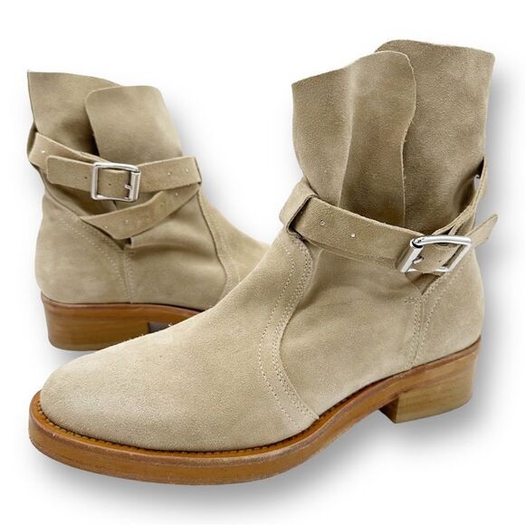 Allsaints Carla Suede Stud Strap Buckle Ankle‎ Boot Women's Size US 8.5 $380 - Picture 2 of 15
